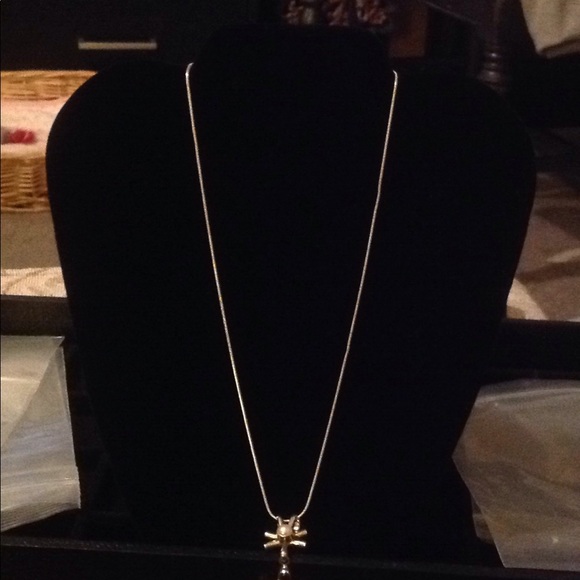 Nakai stamped sterling cross with Amethyst, Garnet, & pearl necklace & pendant - Picture 7 of 7